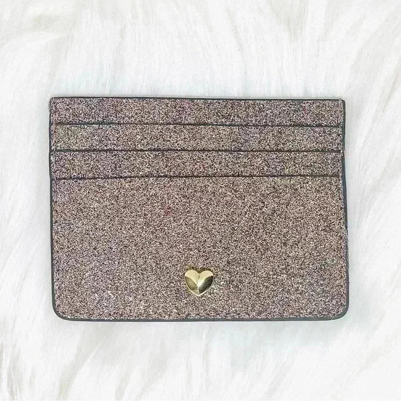 Pink Glitter Card Case Wallet - Picture 2 of 9